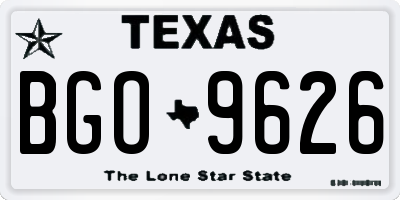 TX license plate BGO9626