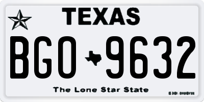 TX license plate BGO9632