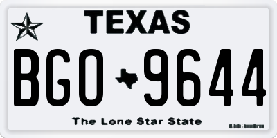 TX license plate BGO9644