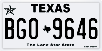TX license plate BGO9646