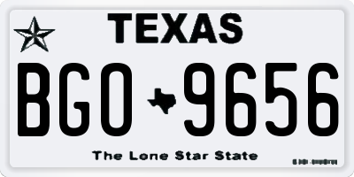 TX license plate BGO9656