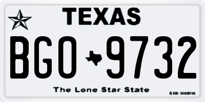 TX license plate BGO9732