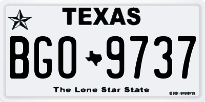 TX license plate BGO9737