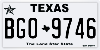 TX license plate BGO9746