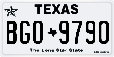 TX license plate BGO9790
