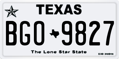 TX license plate BGO9827
