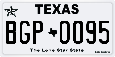 TX license plate BGP0095