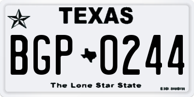 TX license plate BGP0244