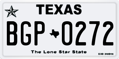 TX license plate BGP0272