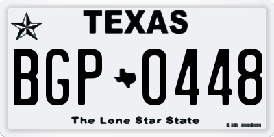 TX license plate BGP0448