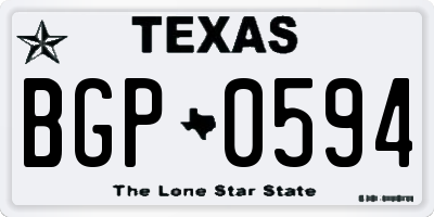 TX license plate BGP0594