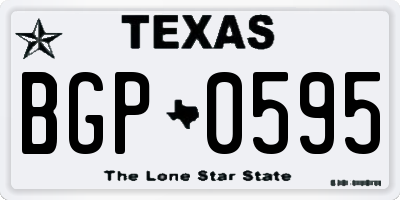TX license plate BGP0595