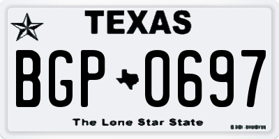 TX license plate BGP0697
