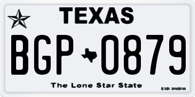 TX license plate BGP0879