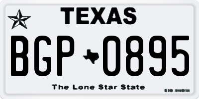 TX license plate BGP0895