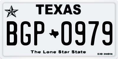 TX license plate BGP0979