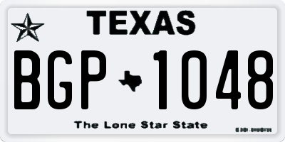 TX license plate BGP1048