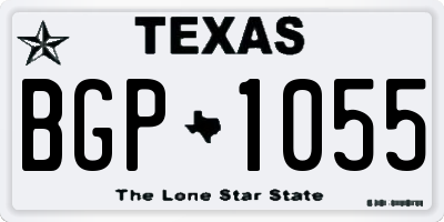 TX license plate BGP1055