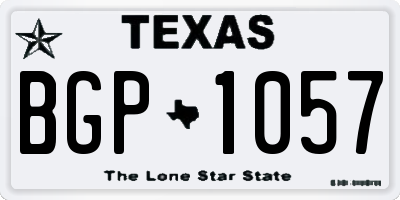 TX license plate BGP1057