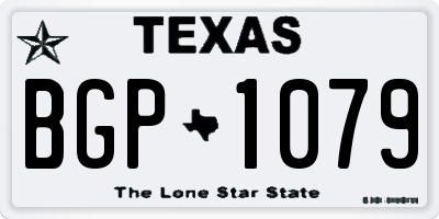TX license plate BGP1079