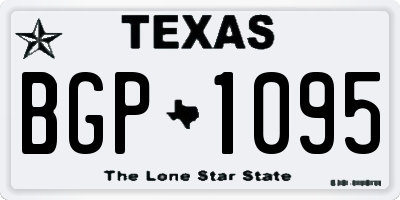 TX license plate BGP1095
