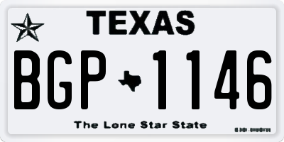 TX license plate BGP1146