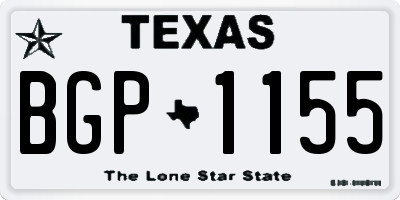 TX license plate BGP1155