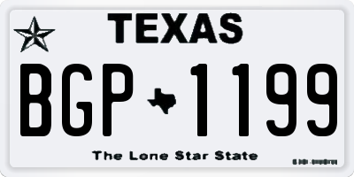 TX license plate BGP1199