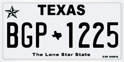 TX license plate BGP1225