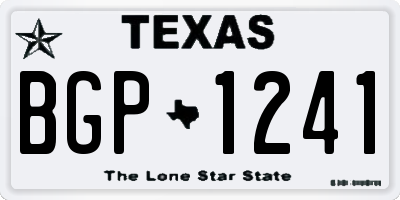 TX license plate BGP1241