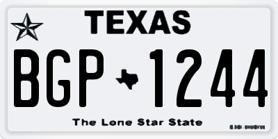 TX license plate BGP1244