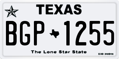 TX license plate BGP1255