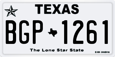 TX license plate BGP1261