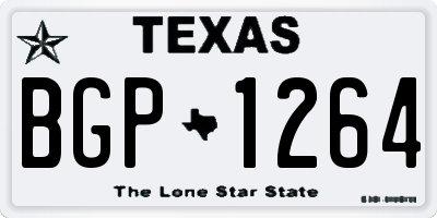 TX license plate BGP1264
