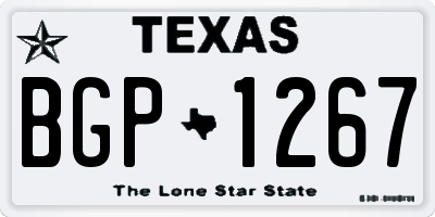 TX license plate BGP1267