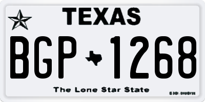 TX license plate BGP1268