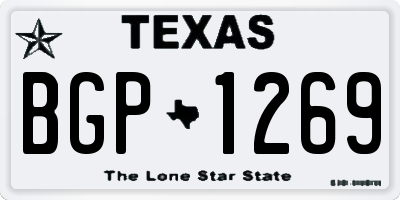 TX license plate BGP1269