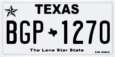 TX license plate BGP1270