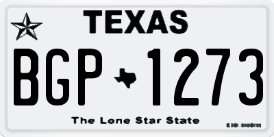 TX license plate BGP1273