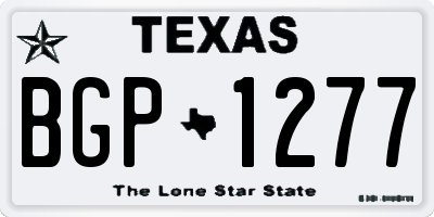 TX license plate BGP1277