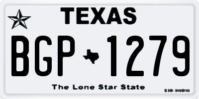 TX license plate BGP1279