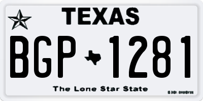 TX license plate BGP1281
