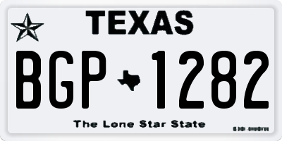 TX license plate BGP1282