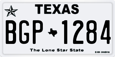 TX license plate BGP1284