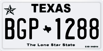TX license plate BGP1288