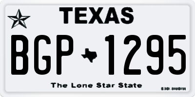 TX license plate BGP1295