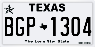 TX license plate BGP1304