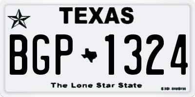 TX license plate BGP1324
