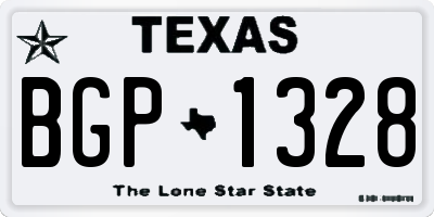 TX license plate BGP1328