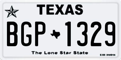 TX license plate BGP1329